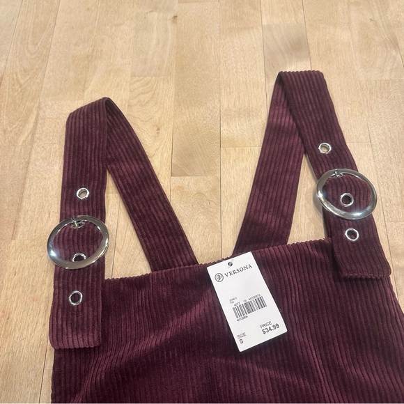 NWT Luxology Purple Corduroy Jumper Pocket Dress Women’s Size Small - Picture 6 of 14